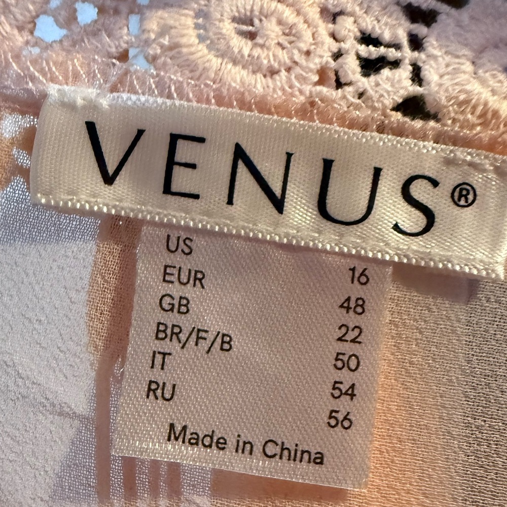 Venus Women's Pink Lace Trim Blouse, comes with camisole. Brand new - Picture 8 of 11